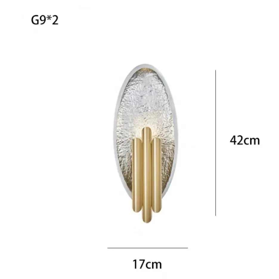 Nordic Modern Light Luxury Marble Wall Lamp Bedroom Background Led Lighting Decoration Creativity Mirror Aisle Sconce Indoor
