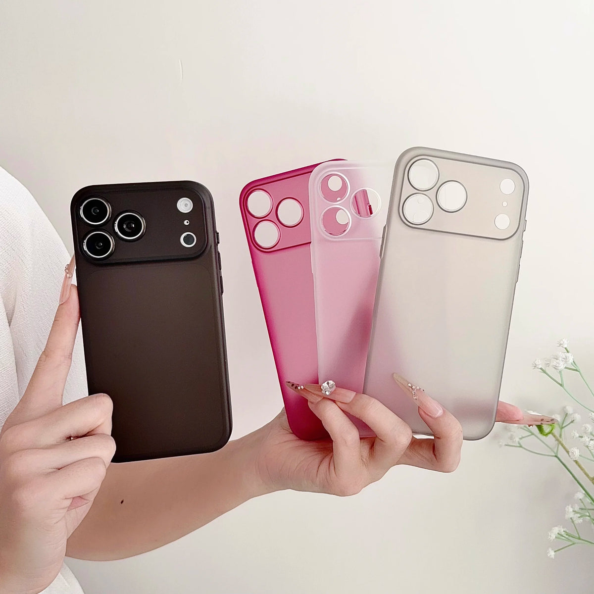 Luxury Slim Translucent Case For iPhone 17 Air 16 15 14 13 12 Pro Max Plus Camera Protect Shockproof Matte Clear TPU Soft Cover