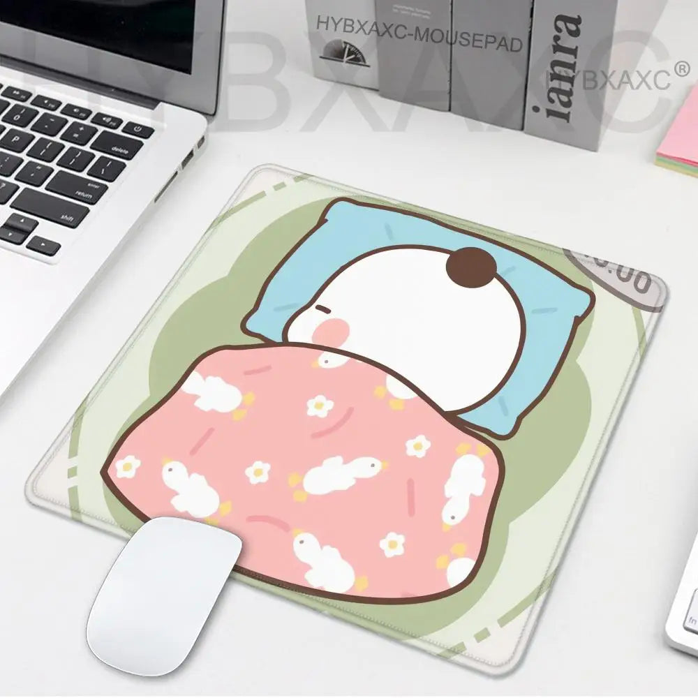Cute Cartoon Couple DUDU BUBU Mousepad Small LockEdge Mouse Pad For Gamers Computer Desk Pad Rectangular Anti-slip Rubber
