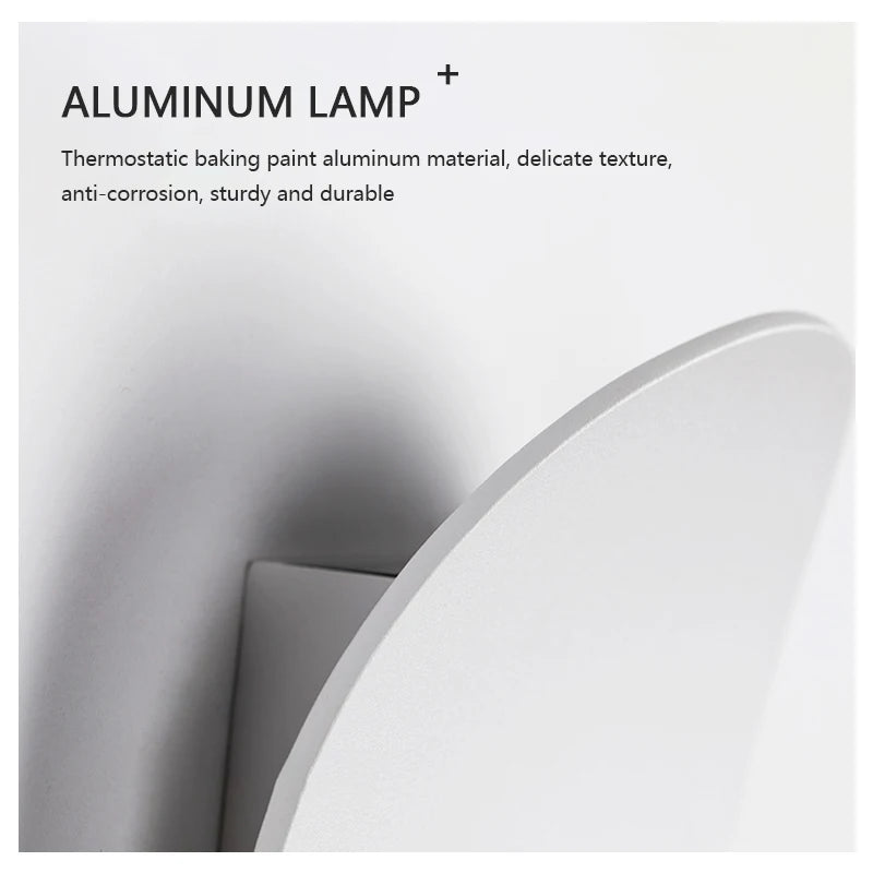 LED Wall Lamp Indoor and Outdoor IP65 Waterproof White/black Modern Minimalist Aluminum Home Light Porch Garden Light AC85-265V