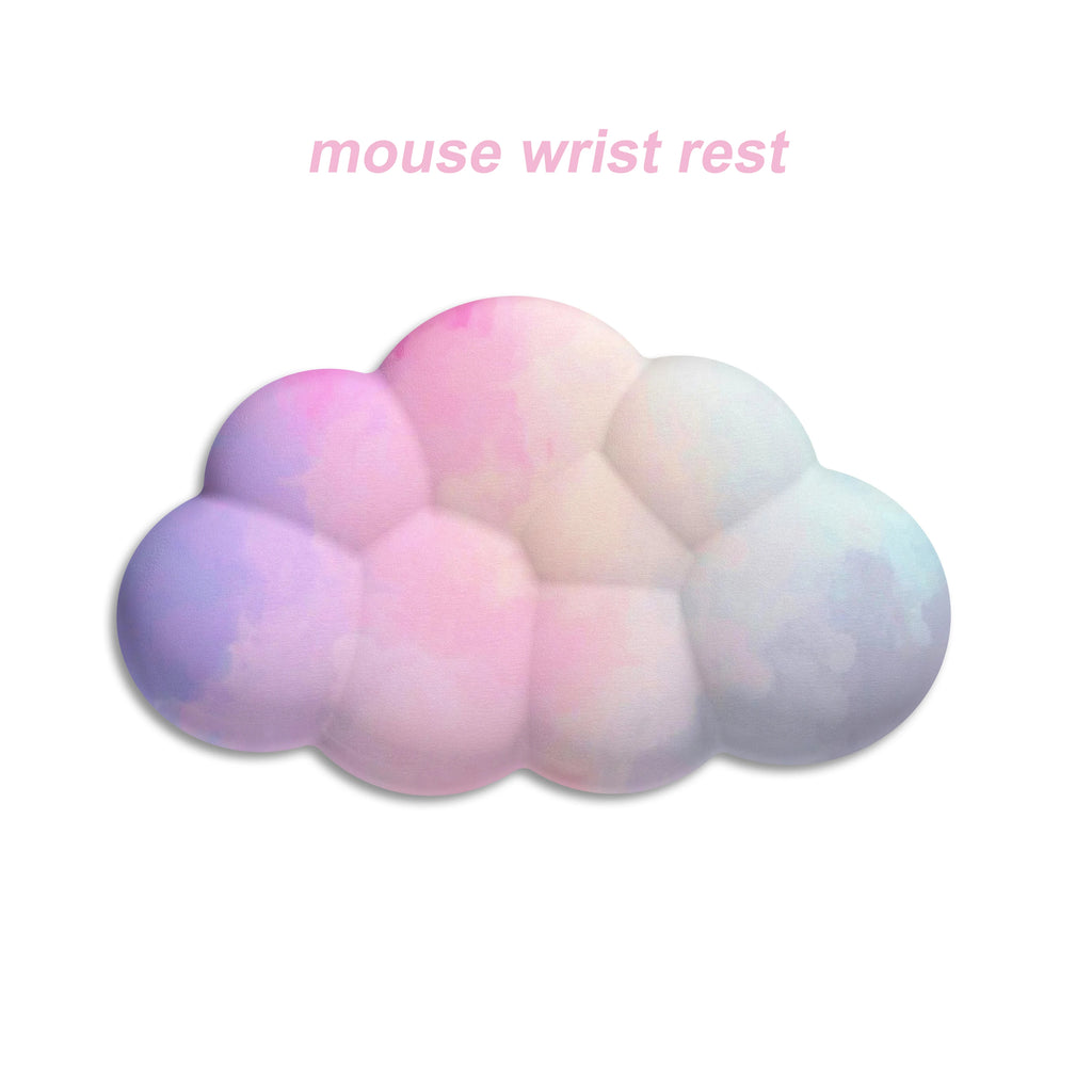 Cloud Gradient Gaming Keyboard Pad Wrist Pad Cloud Wrist Pad Mouse Pad Ergonomic Laika Foam Memory Non-Slip Support Office