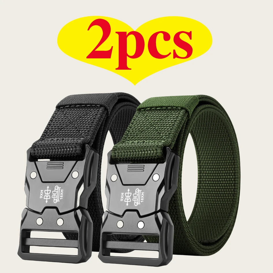 2-Piece Set, Men's Outdoor Sports Quick-Release Multi-Functional Symmetrical Buckle Multi-Functional Farm Work Gardening Belt