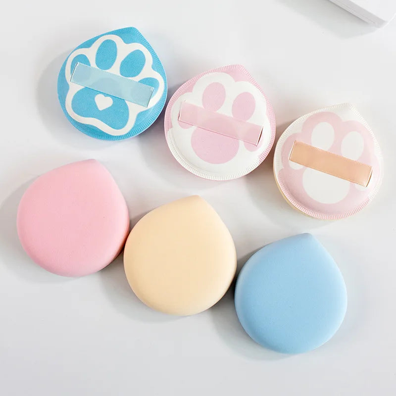 Cute Powder Sponge Puffs Foundation Cream Cushion Puff Cat Claws Shape Makeup Sponge Air Cushion Beauty Cosmetics Tools Portable