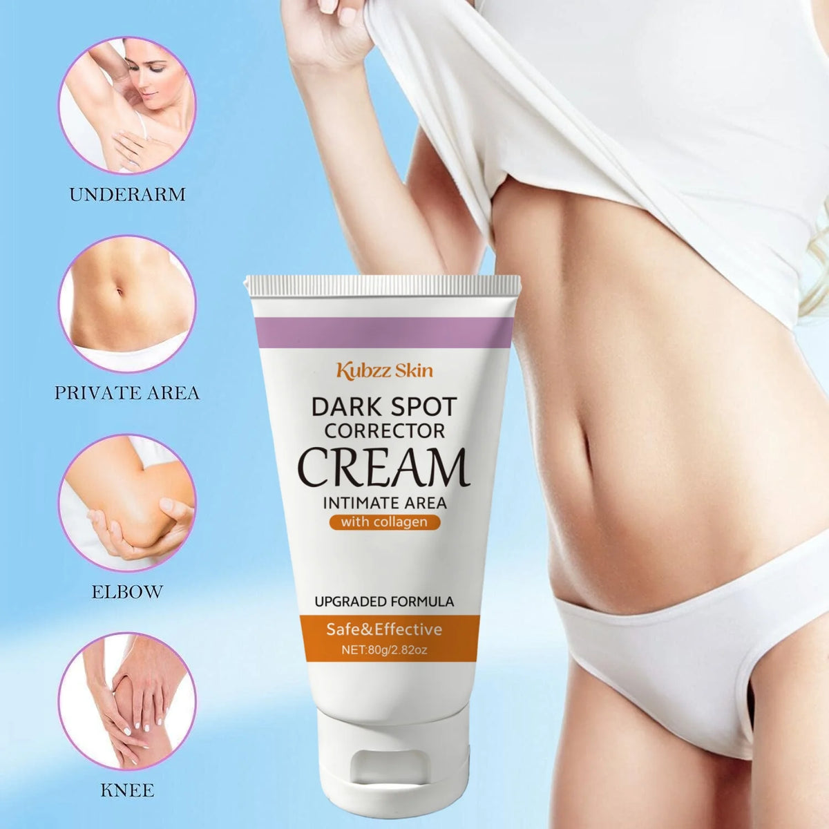 Kojic Acid Face Cream, Niacinamide Whole-Body Brightening Moisturizer, Rich in Arbutin, Hyaluronic Acid, and Kojic Acid; Can Be Used on Various Parts of the Face and Body, Including Underarms, Knees, Neck, and Hands, to Brigh