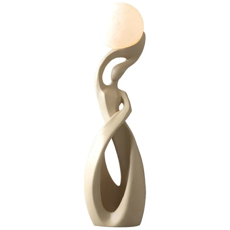 Artistic Lady Floor Lamp Moon Color Lighttapping Adjustable USB Charging Home Living Room TV Cabinet Sofa Side Floor Lamp