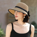 Wide Brim Straw Sun Hat Summer Beach Straw Sun Hat Beach Vacation Sun Protection Sun Hats for Summer Spring Fall Beach Gift