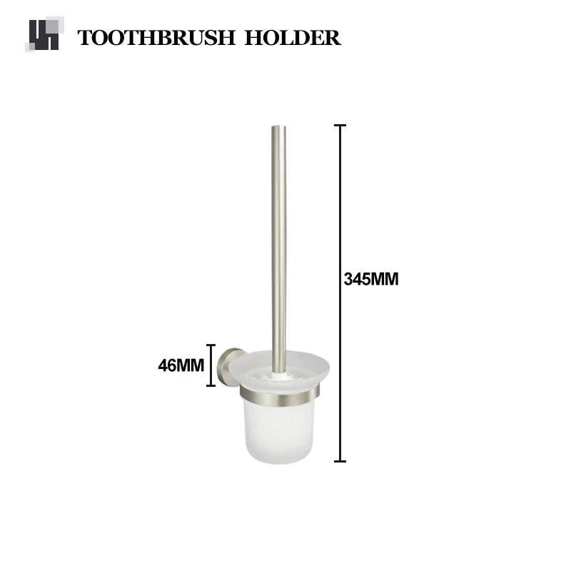 Brushed Nickel Wall Mount Stainless Steel Bathroom Hardware Set Towel Bar Towel Ring Paper Holder Robe Hook Bathroom Accessories