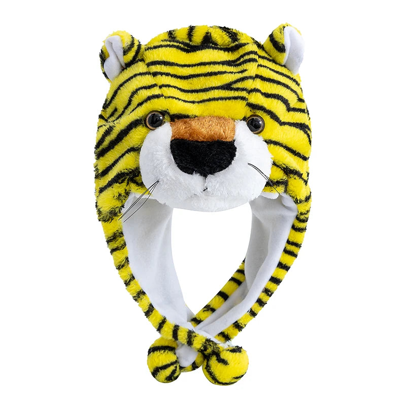Hot Sale Unisex Funny Bulls Head 3D Animal Style Decorative Hat Winter Cap For Men Women Plush Fur Lovely Family Hat