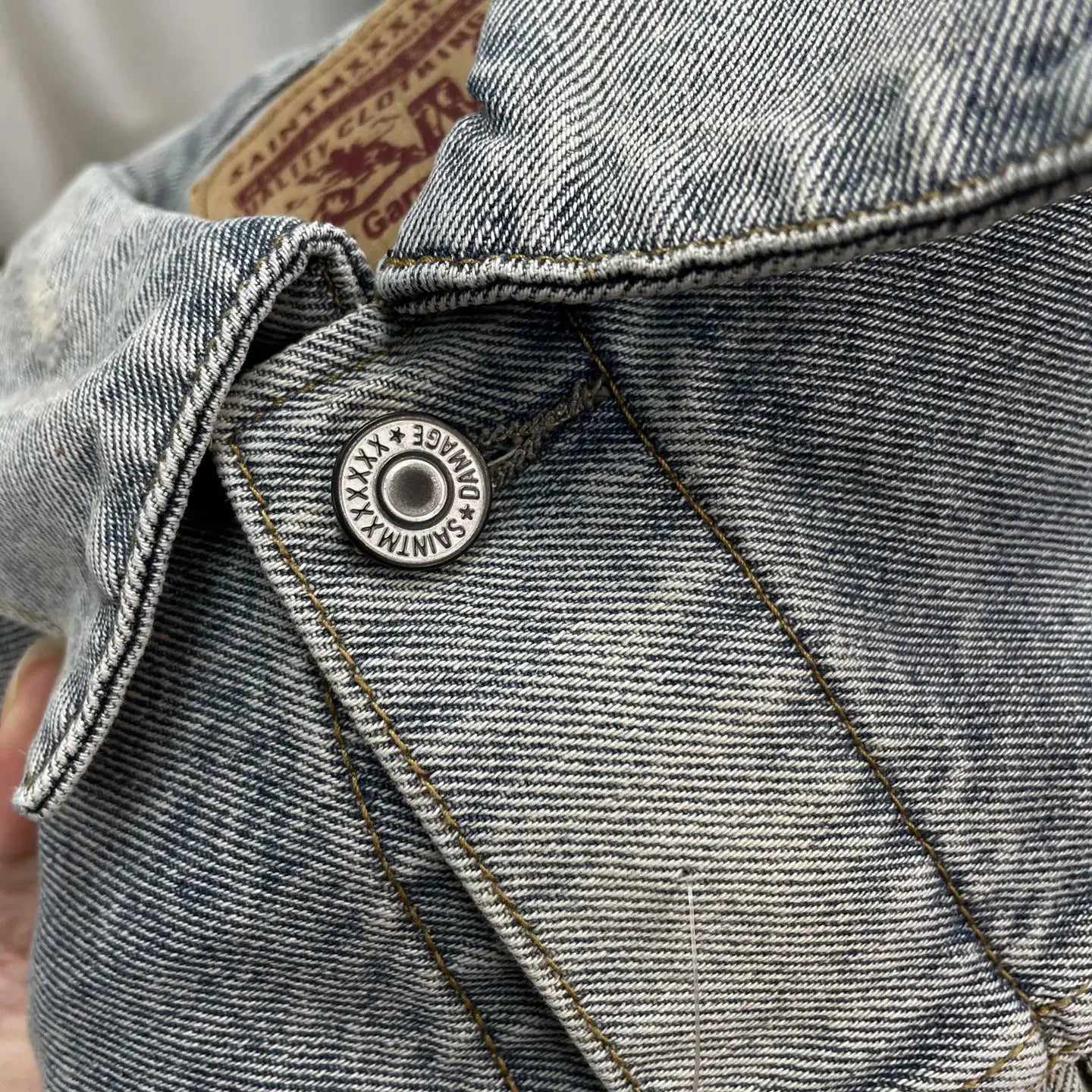 Yao Fashion SAINT OF MICHAEL Damaged Aged Ripped Denim Jackets Streetwear Loose Oversize Unisex High Quality Jacket For Men