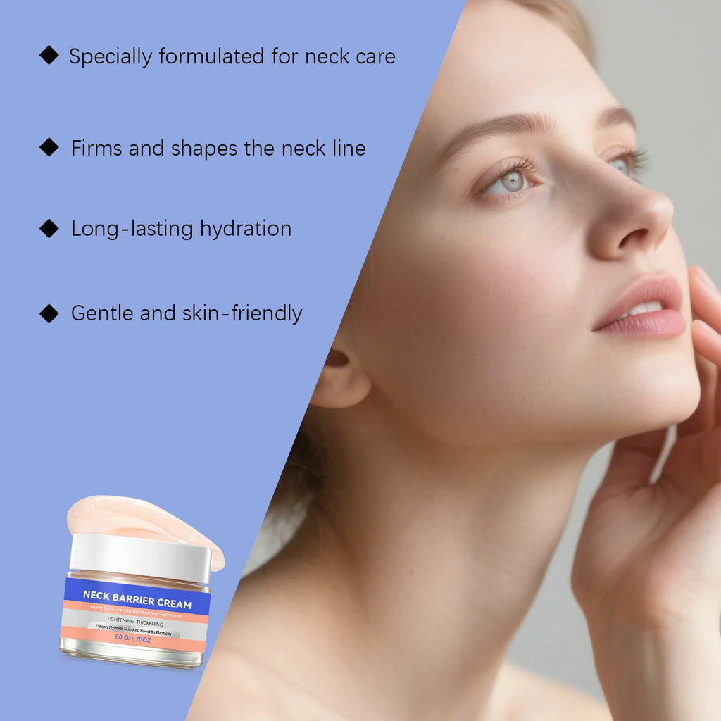 Neck Firming Massage Cream Deep Moisturizing Neck Lines Smoothing Skin Tightening Gentle Hydrating Soft Smooth Daily Neck Care