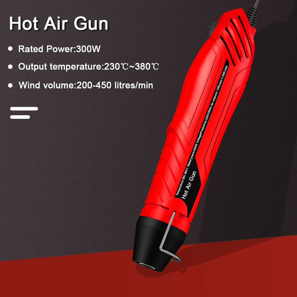 300W Hot Air Gun DIY Soldering Temperature Blower Gun Electric Power Hot Dryer Mini Heat Gun For Crafts Shrink Tubing Wrap