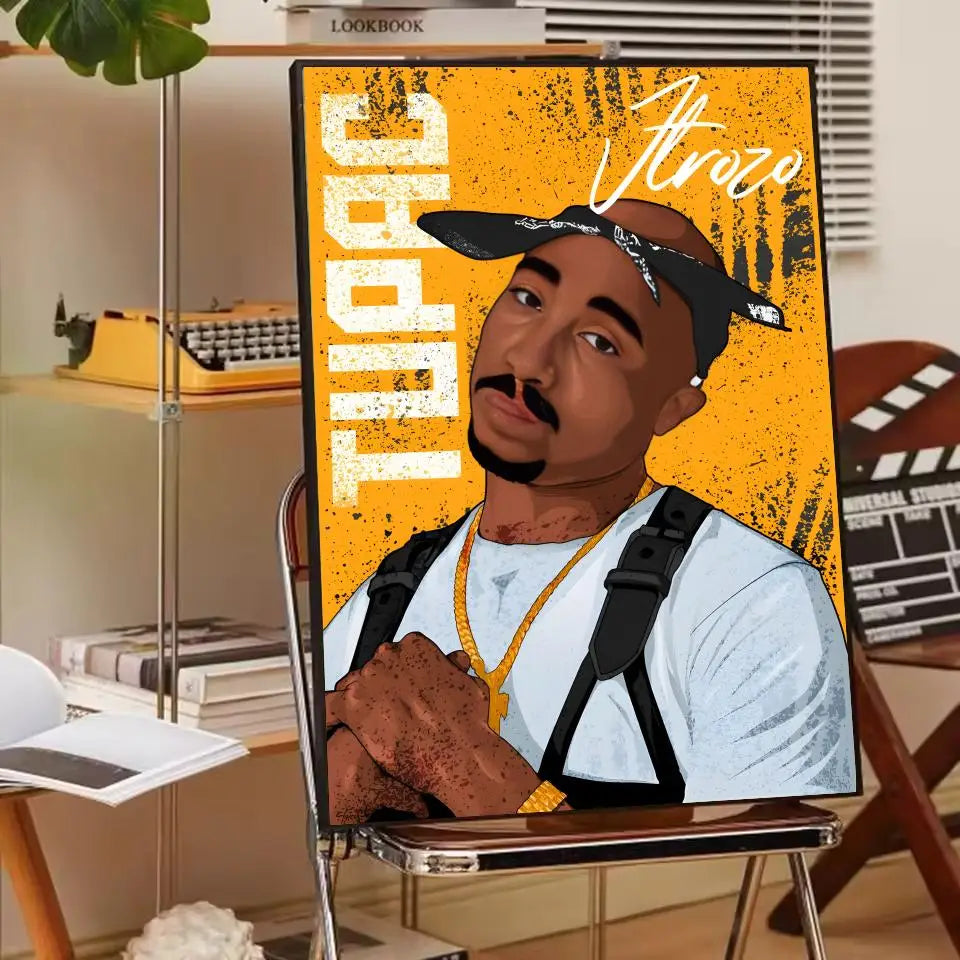 Rapper 2Pac T-Tupac S-Shakur Poster Paper Print Home Living Room Bedroom Entrance Bar Cafe Art Painting Decoration