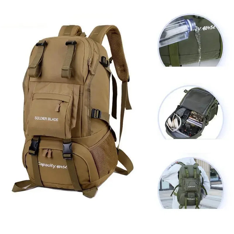 New Hiking Mountaineering Bag 50l Large Capacity Waterproof Ultra Light Outdoor Sports Backpack For Men
