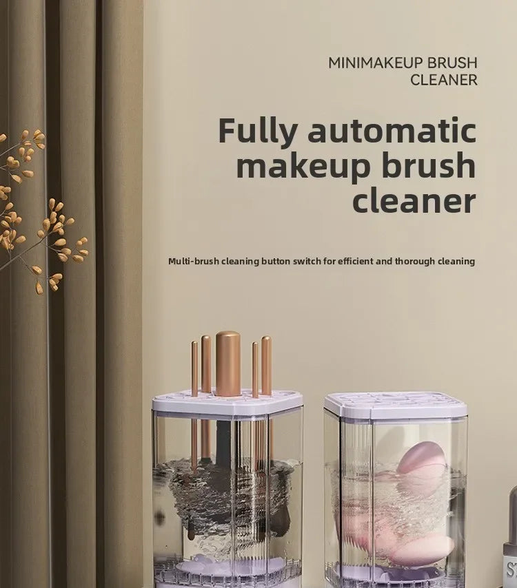 Portable Automatic Makeup Brush Cleaner Household Deep Puff Cleaning Machine Quick Cleaning of Various Beauty Tools