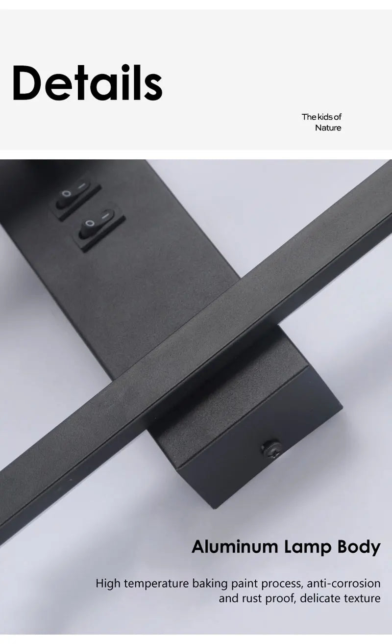 Modern LED Wall Lamps with Switch for Bedroom Indoor LED Wall Lights with 350° Rotatable Spotlight for Kitchen Dinning Room Home