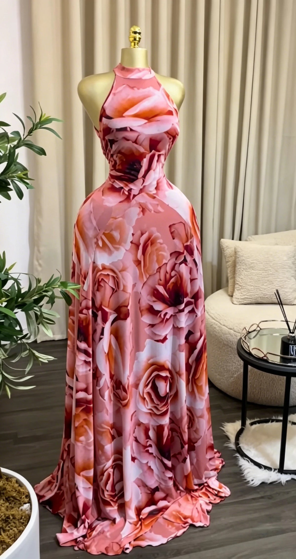 GLCMYAYA 2025 Fall Women O-neck Sleeveless Print Mermaid Maxi Dress Evening Birthday Beach Sexy Night Party Long Dresses