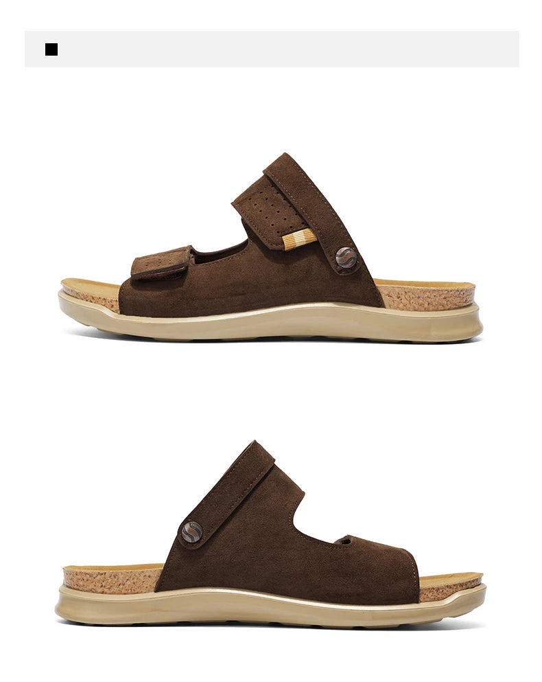 Men's high quality Casual sandals Summer breathable lightweight outdoor beach shoe Slip on walking Daily wear double-use sandals