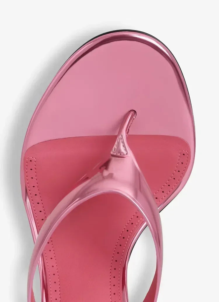 Women's Summer New Round Head Stiletto Sandals European and American Fashion Sexy Sizes 34-46 Large Sandals