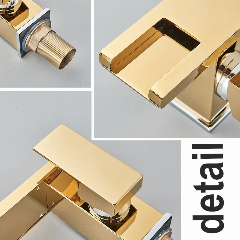 LED Black Basin Faucet Tall And Short Tap Bathroom Single Handle Cold and Hot Water Flow Produces Electricity