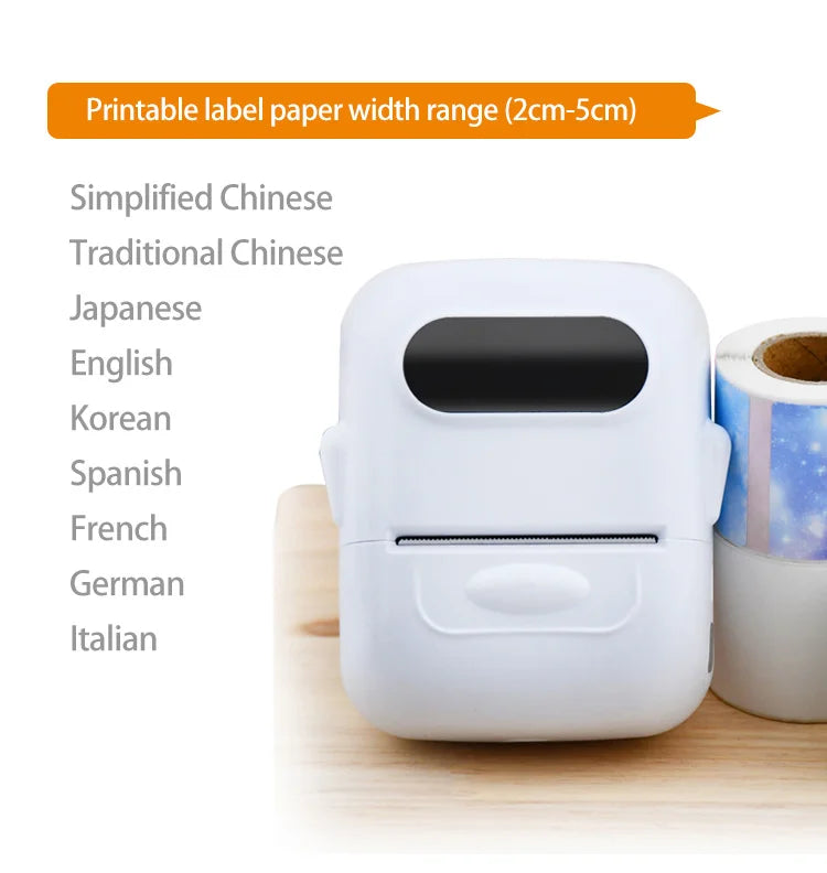 Marklife P50 Bluetooth Mini Portable Thermal Label Maker Printer, Wireless Barcode Price Tag Sticker Printer For Small Business