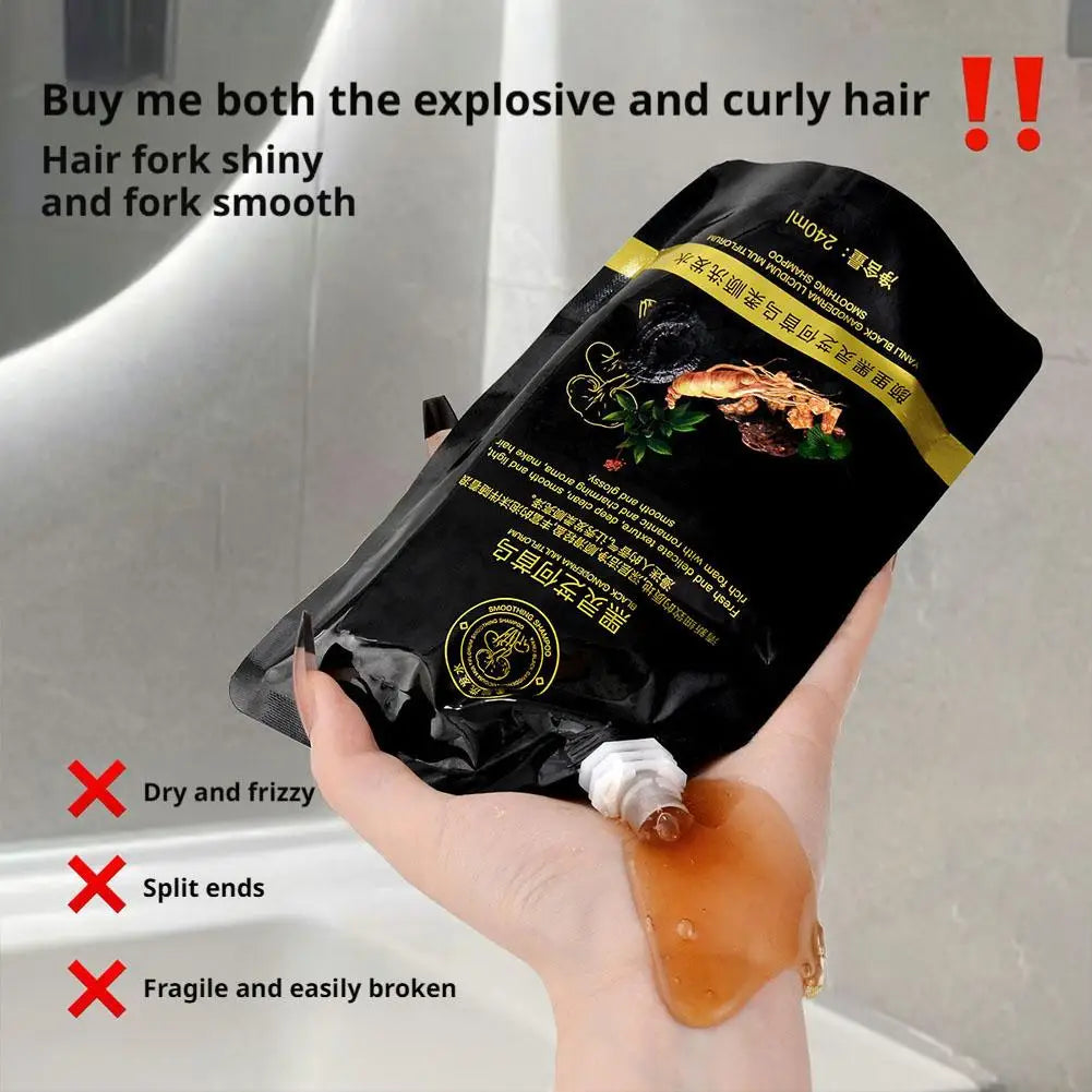 Black Reishi And Polygonum Shampoo Root Activator Shampoo for Men & Women Strengthening & Volumizing for Fuller-Looking Hair