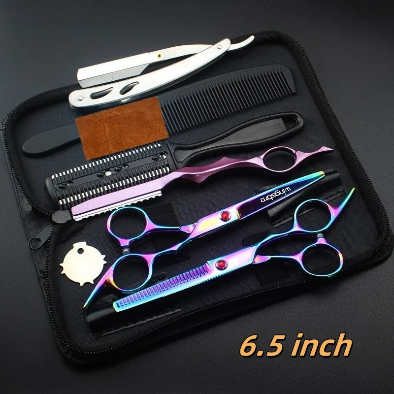 Japanese Hair Scissors Set Hairdressing Scissors Kit Hairdresser Shaver Haircut Scissors