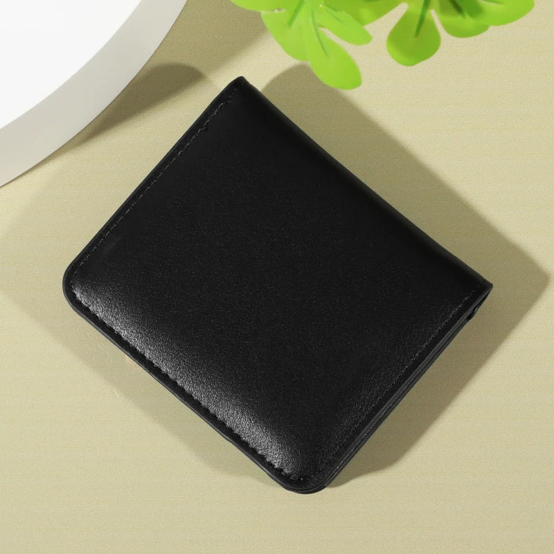 PU Minimalist Wallet - Snap Closure, Zip Pocket, Multifunctional Credit Card Holder, Casual Unisex Bag for Daily Use with