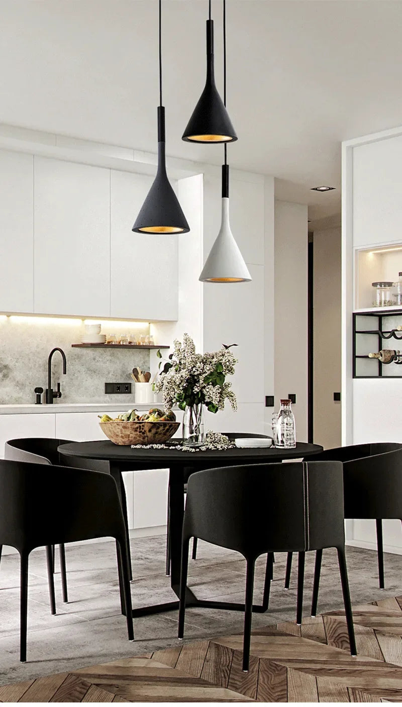 Modern Led Pendant Lights Multicolor E27 for Kitchen Fixtures Indoor Bedroom Dining Room Hanging Lamp Lampshade Home Chandeliers