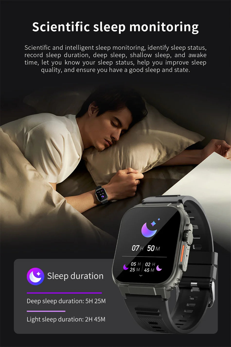 LIGE 600mAh New Smart Watch Men Outdoor Sports Fitness Bracelet Blood Pressure Clock IP68 Waterproof Men Smartwatch For Android