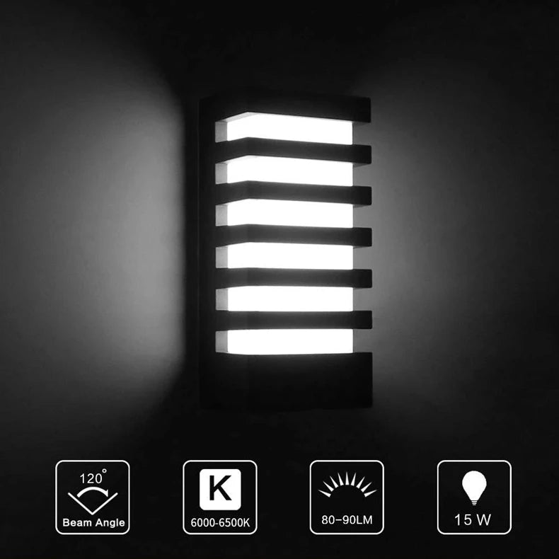 Outdoor LED Wall Lamp E27 IP65 Waterproof Aluminum Garden Porch Light 110V 220V Exterior Decor Sconce Street Lighting Fixture