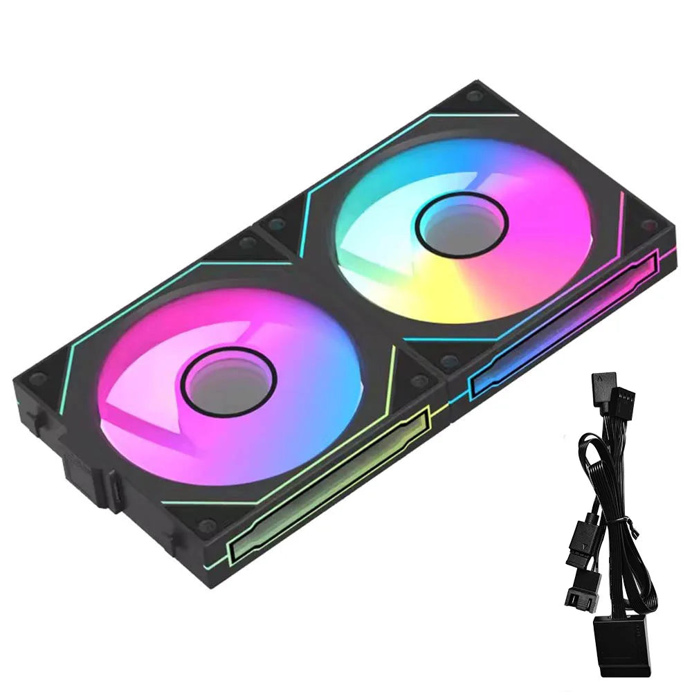 JUMPEAK MX120 Modular Stackable Splicing ARGB 240mm 360mm 120mm PC Case Cooling Fan Infinite Mirror For Computer Water Cooler