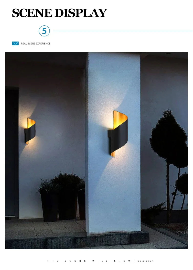 LED Wall Lamp 10W Indoor Wall Lights Waterproof Outdoor Modern Nordic Sconce Lamp Interior Wall Light Home Decor