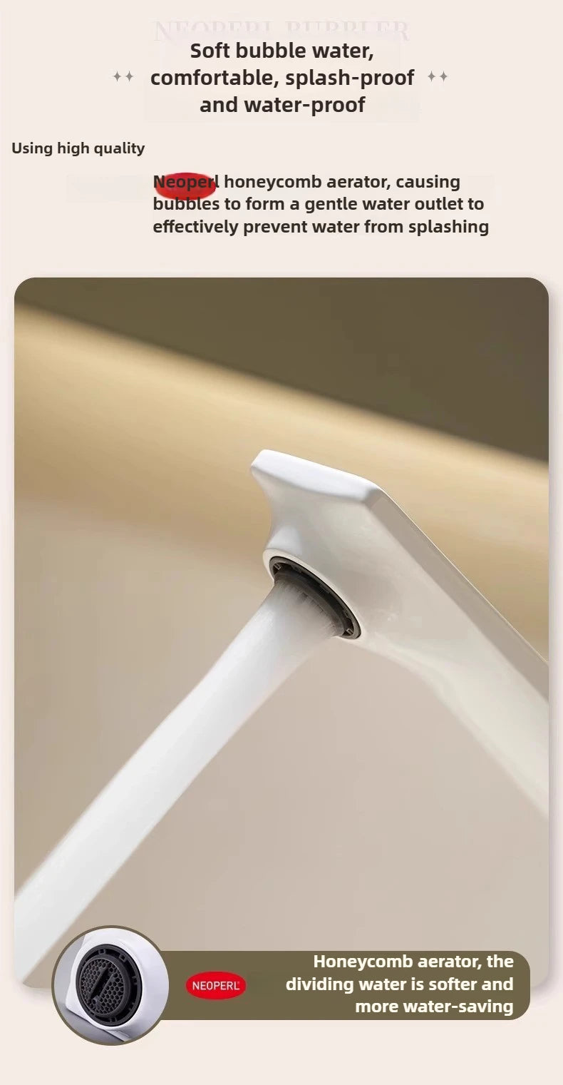 Modern Bathroom Sink Faucet Brass white or brushed gold gray Single Handle Deck Mounted Wash Basin Water Tap Hot And Cold Mixer