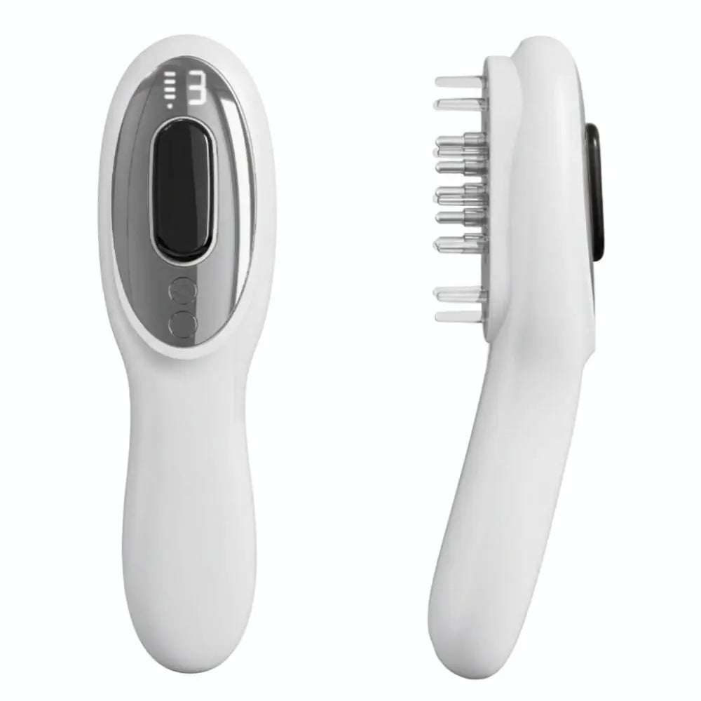 High Frequency Vibration Hair Growth Massage Comb 3 Modes Electric Design Red Light Comb Hair Oil Dispenser Scalp Massager