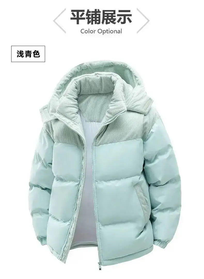 Men's Winter Thickened Cotton-Padded Jacket With Fleece Warm Cold-Proof 2025 Trendy Cotton-Padded Coat For Men