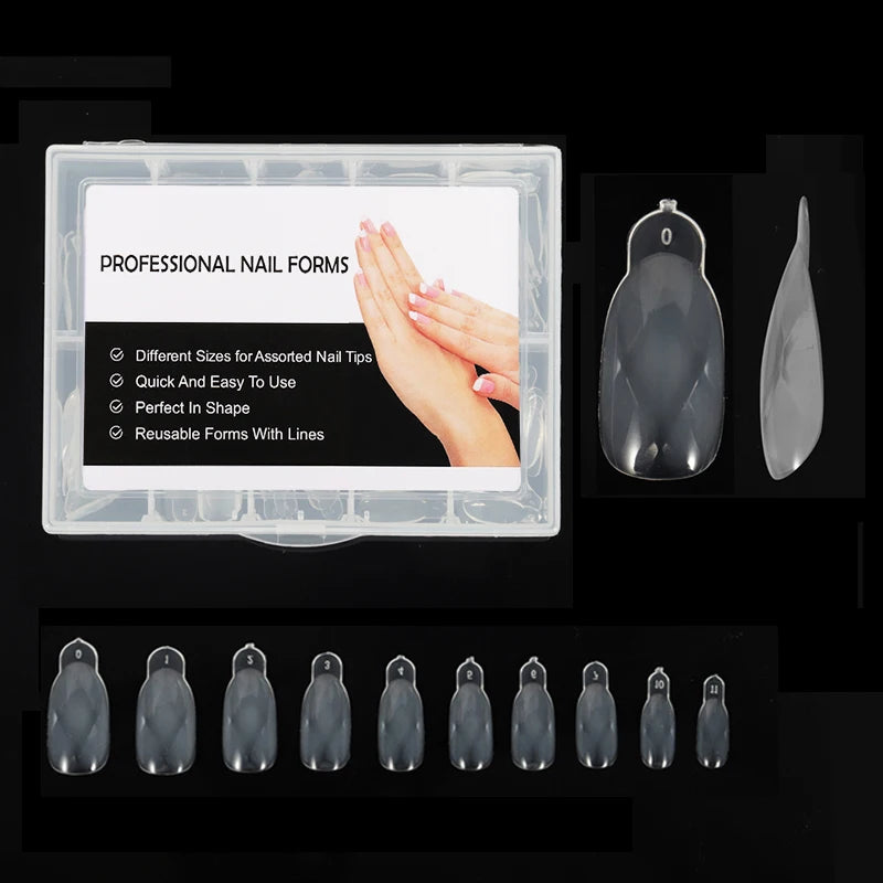 BNG Top Forms for Nails Dual Forms Nails Forms for Extension Full Cover Quick Building Gel Mold Tips Poly Nail Gel Mold