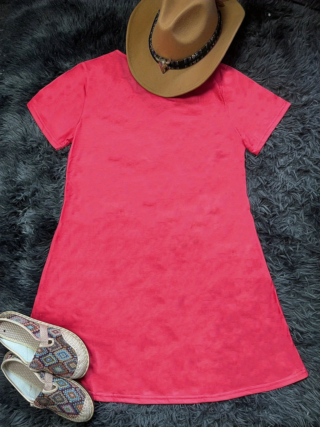 Women's Western ethnic retro print dress V-neck short-sleeved dress for women