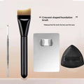 Makeup Foundation Brush Mixing Palette Stainless Steel Foundation Lipstick Eye Shadow Mixer Palette With Spatula MakeUp Set