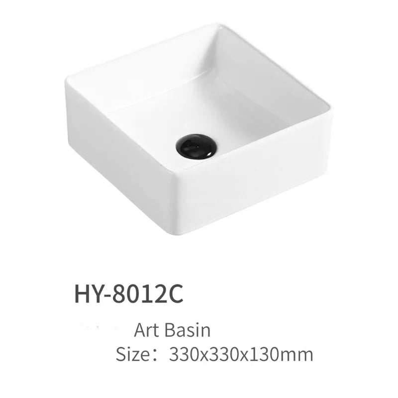 White Bathroom Sinks Light Luxury Bathroom fixtures Square Wash basin Home Round Kitchen Sink Toilet Washing Sink