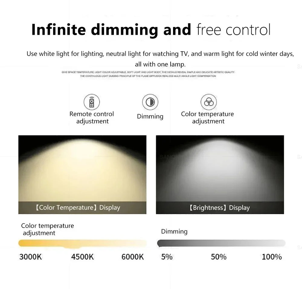 Modern LED Ceiling Chandelier Lamp For Living Dining Room Bedroom Balcony Home Decor Indoor Intelligent Lighting Fixture Lustre