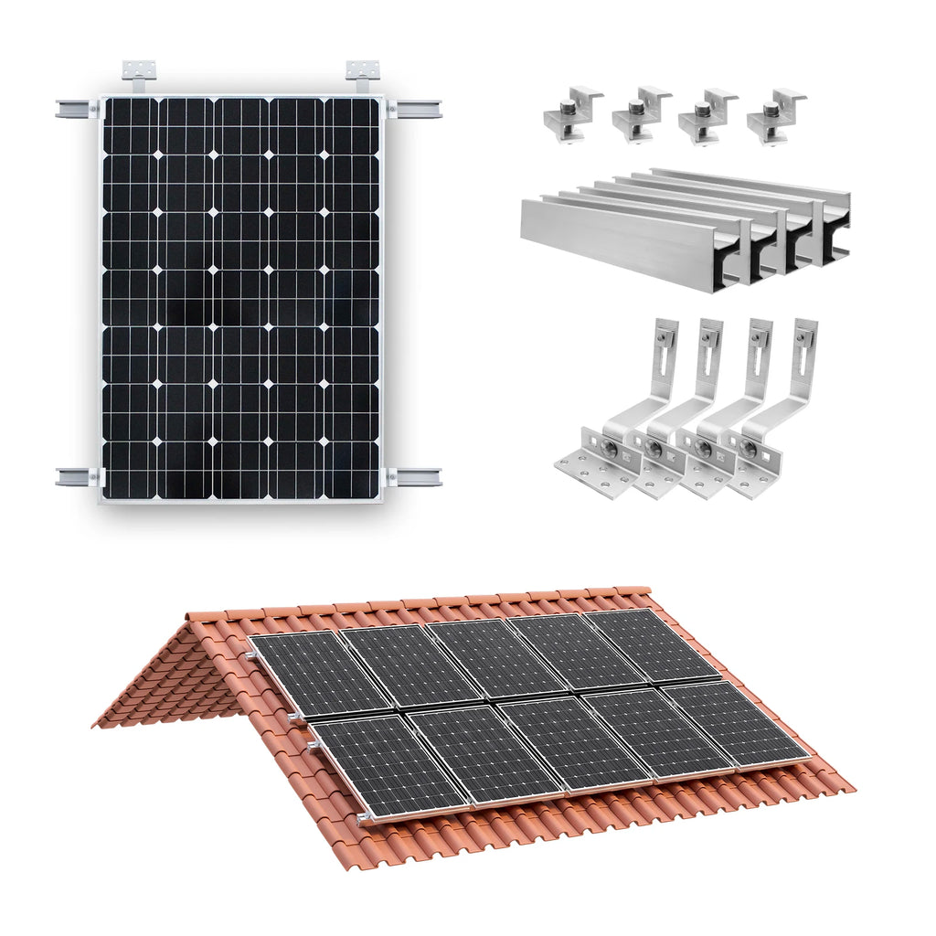 Solar Panel Bracket More Lighten Brick Roof Mounting Rail Roof Hook Mounting Sets for Glazed Tile Roof for Any Solar Panel
