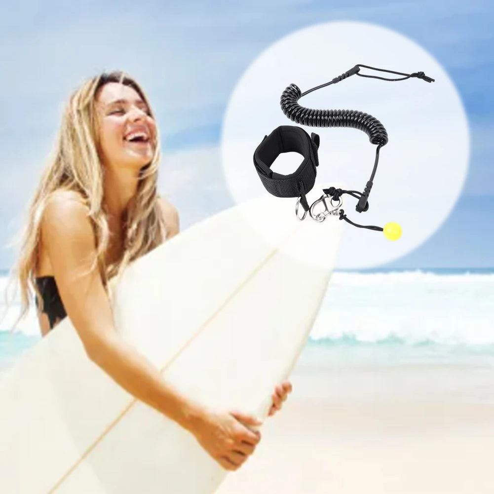 Surfboard Foot Rope Quick Release Surf Board Coiled Leash Adjustable Stand Up Paddle Board Leash Surfboard Accessories