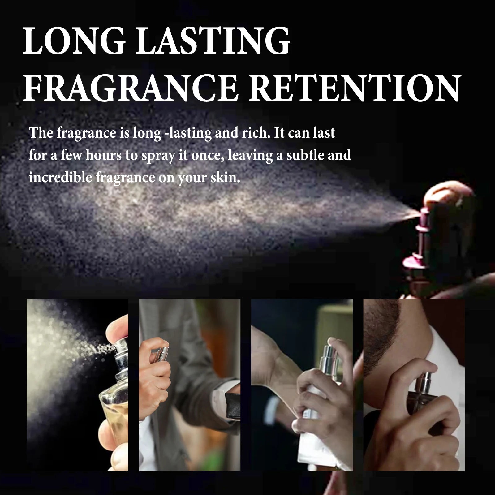 Roxelis 50ml Men Charming Fragrance Gentle Formula Long Lasting Fresh Mint Scent  Elegant Gentleman Fragrance Perfect for Dating
