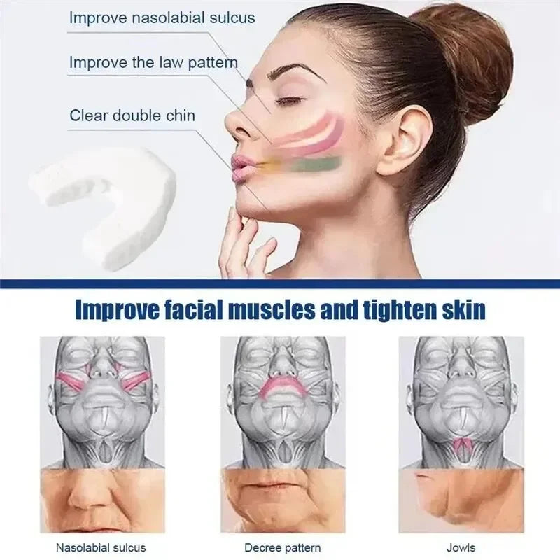 New Facial Mouth Jawline Face Fitness Muscle Chew Ball Bite Breaker Training Equipment U Shape Jaw Exerciser