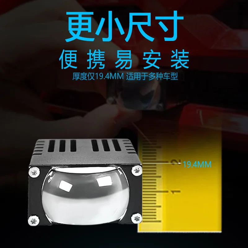 Dual Color LED Grille Light Car Motorcycle Waterproof Modified Auxiliary Spotlight Headlight