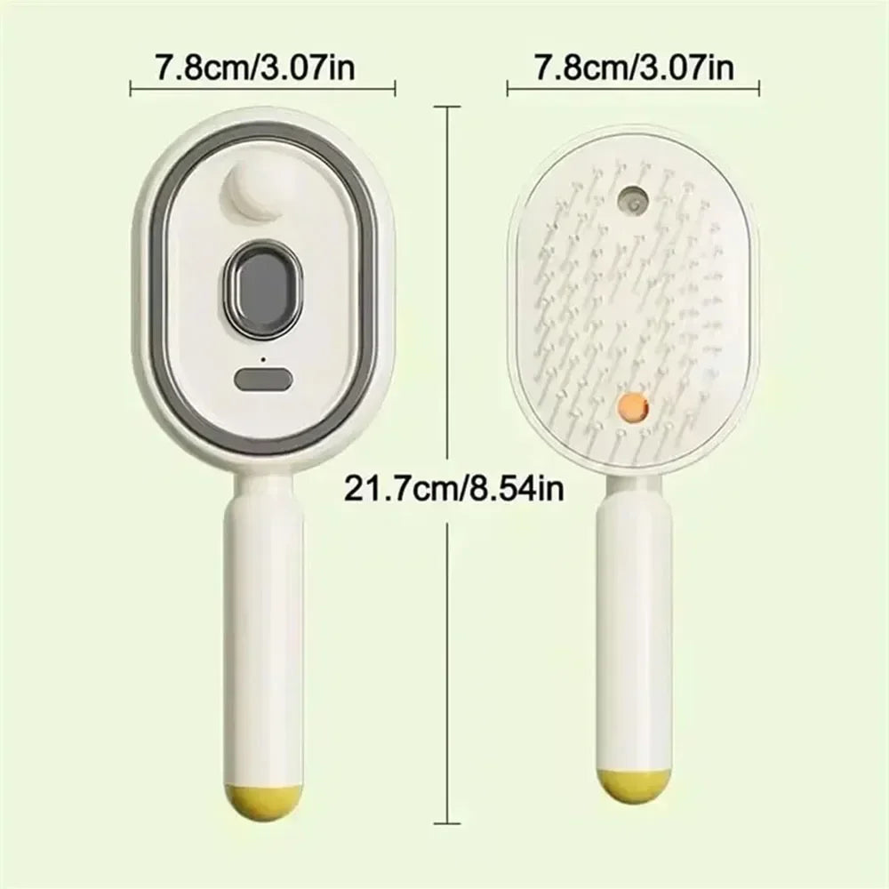 Electric Steam Brush with Water Spray Wet Electrics Hairbrush USB-C Charging for Detangling Smoothing Styling & Frizz Control