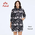 Astrid Women's Dresses 2023 New Long Sleeves Plus Size Floral Print Elegant Dress Stand-Up Collar Party Dresses Daily Office