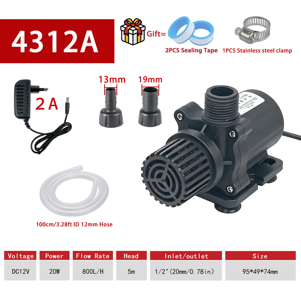 DC Brushless DC Submersible Pump 12V Filtration Circulation Pump Is Suitable for Hydroponic Water Dispensers