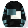 Winter Fashion Sweater Men Patchwork Casual Knit Pullovers Mens Thick Warm Harajuku Loose Knitted Sweaters O-Neck Streetwear Man