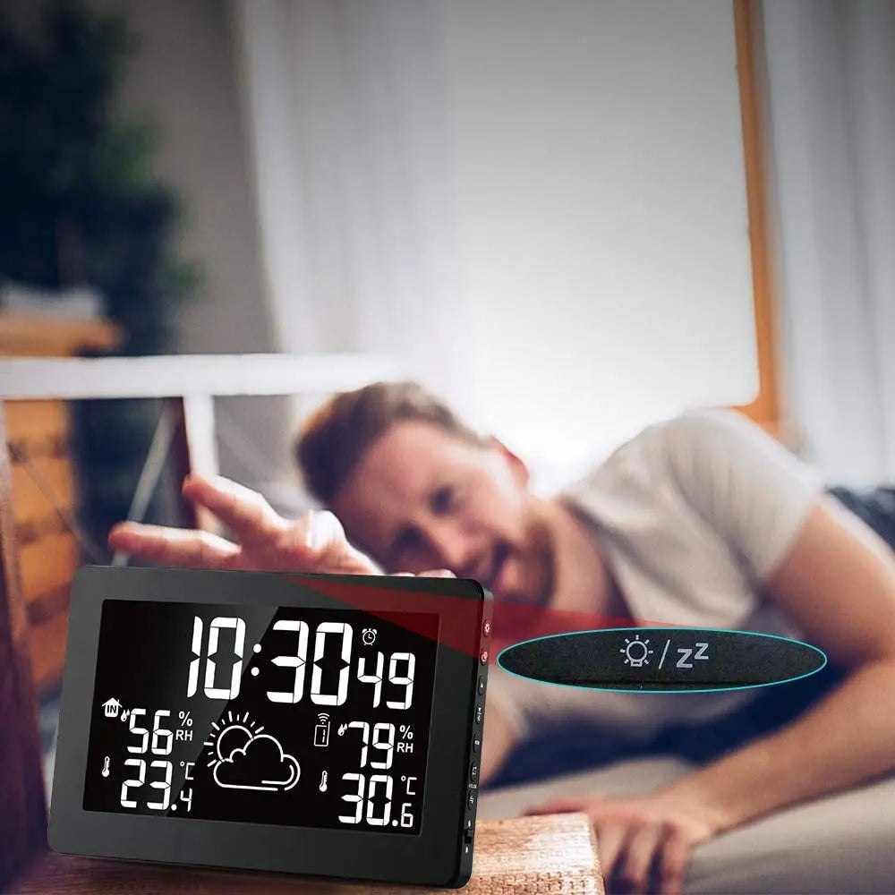 FABISENSE Wireless Weather Station with Indoor Outdoor Sensor Thermometer Hygrometer, Forecast Barometer Moon Phase, USB Powered